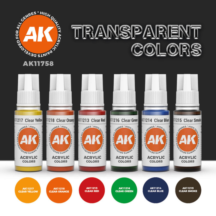 AK Interactive – Set Transparent Colors (3Gen)