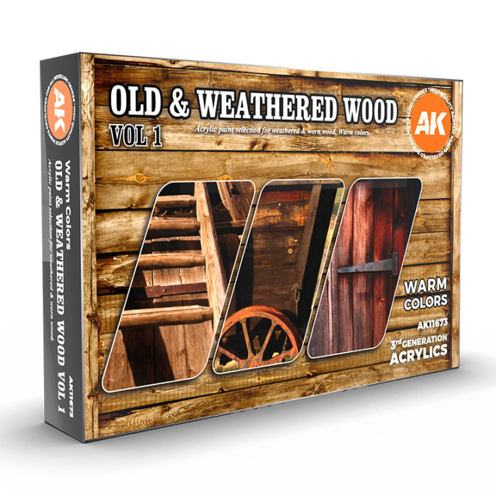 AK Interactive – Set Old & Weathered Wood vol. 1 (3Gen)