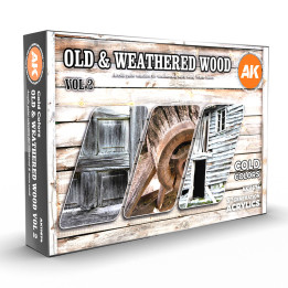 AK Interactive – Set Old & Weathered Wood vol. 2 (3Gen)