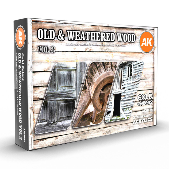 AK Interactive – Set Old & Weathered Wood vol. 2 (3Gen)