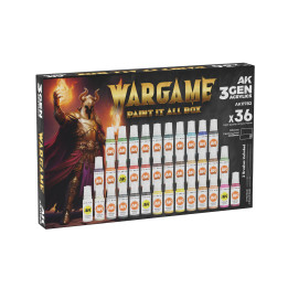 AK Interactive – Wargame Paint It All, 36 couleurs (3Gen)