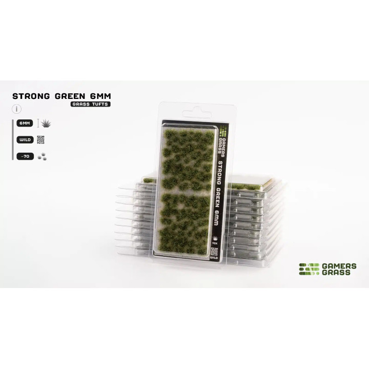 Gamers Grass – Touffes Strong Green 6 mm (Wild)