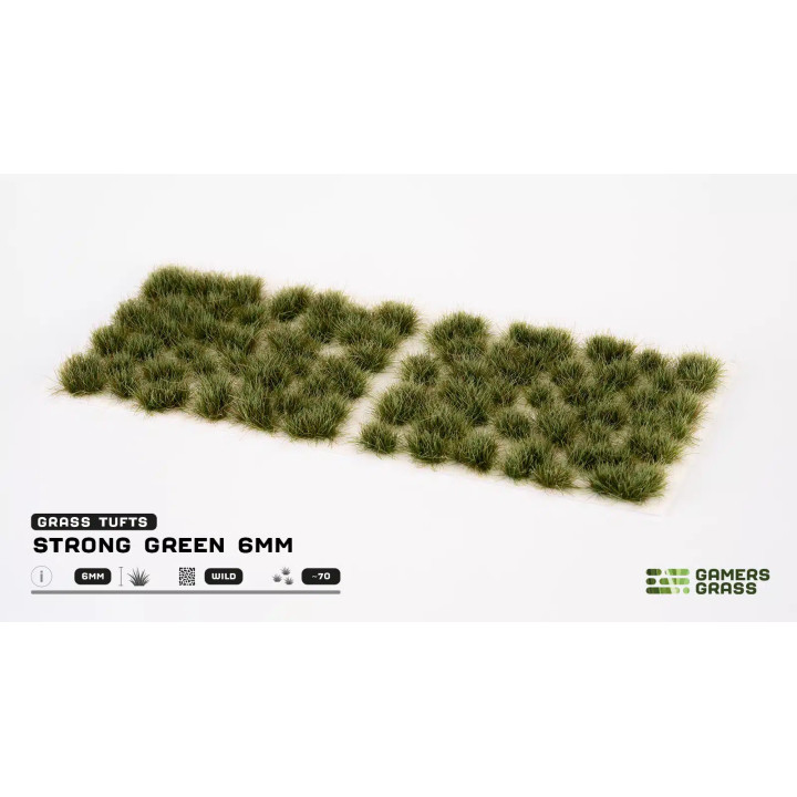 Gamers Grass – Touffes Strong Green 6 mm (Wild)