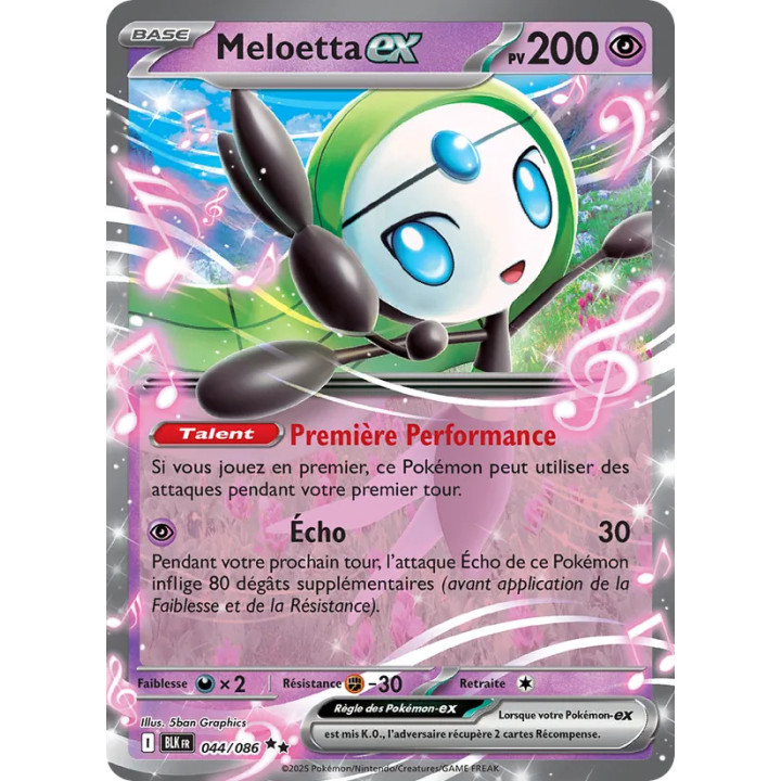 Meloetta-ex – Foudre Noire n° 044 – Français