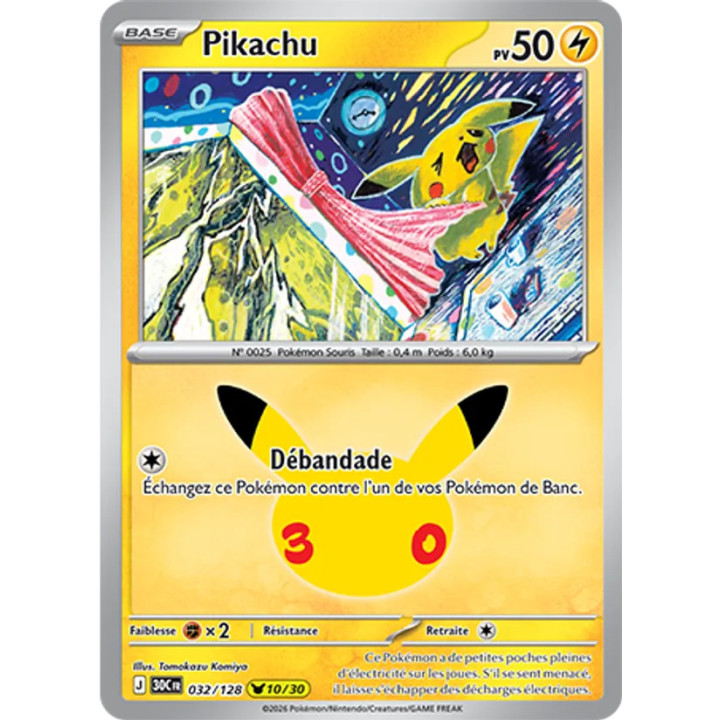 Pikachu – 30ᵉ Anniversaire n° 032 – Français