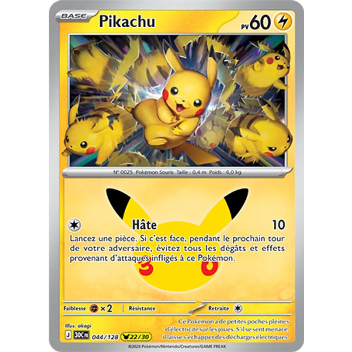 Pikachu – 30ᵉ Anniversaire n° 044 – Français