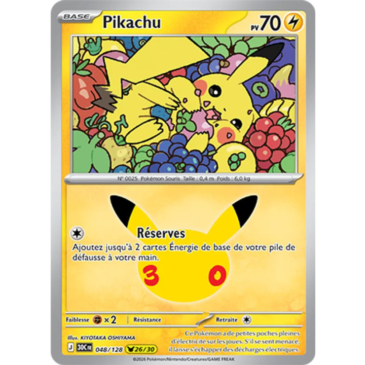 Pikachu – 30ᵉ Anniversaire n° 048 – Français