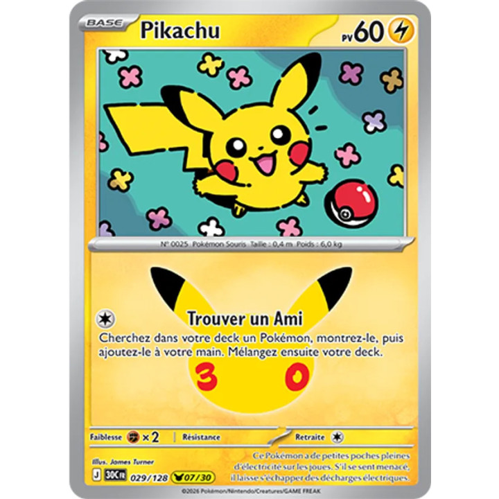 Pikachu – 30ᵉ Anniversaire n° 029 – Français