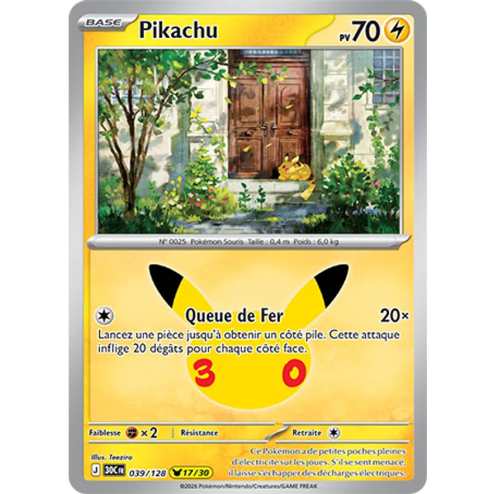Pikachu – 30ᵉ Anniversaire n° 039 – Français