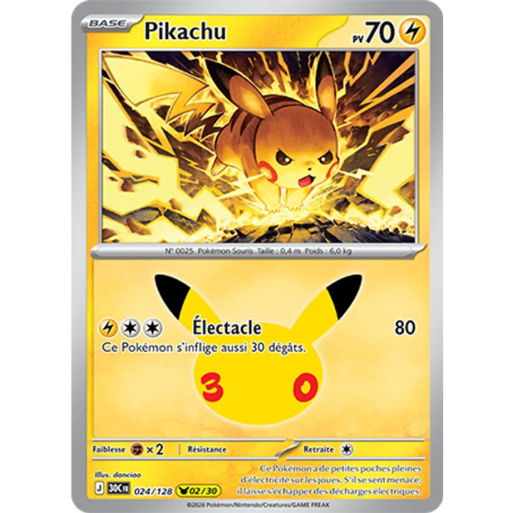 Pikachu – 30ᵉ Anniversaire n° 024 – Français