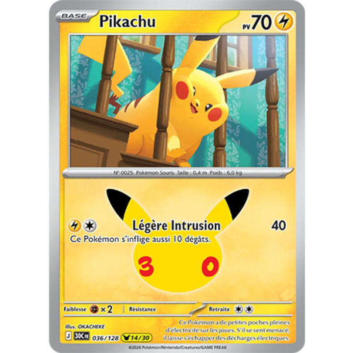 Pikachu – 30ᵉ Anniversaire n° 036 – Français
