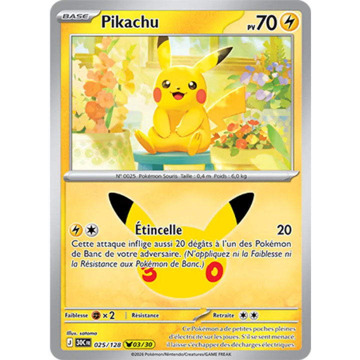 Pikachu – 30ᵉ Anniversaire n° 025 – Français