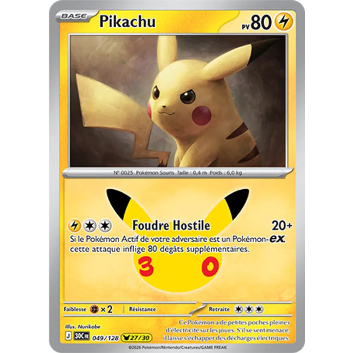Pikachu – 30ᵉ Anniversaire n° 049 – Français